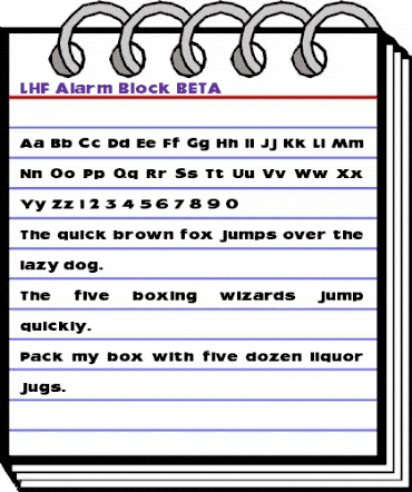 LHF Alarm Block BETA Regular animated font preview LHF Alarm Block BETA Regular animated font preview