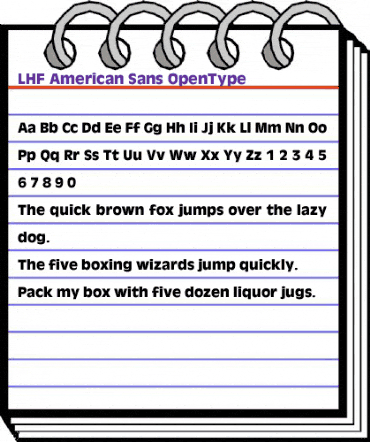 LHF American Sans Regular animated font preview