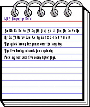 LHF Argentine Regular animated font preview