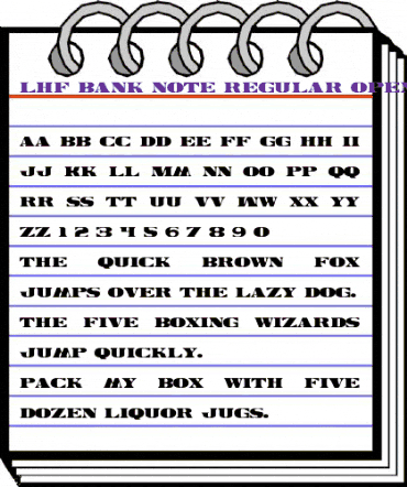 LHF Bank Note REGULAR Regular animated font preview LHF Bank Note REGULAR Regular animated font preview