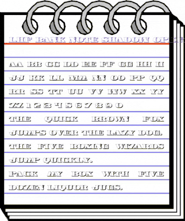 LHF Bank Note SHADOW Regular animated font preview LHF Bank Note SHADOW Regular animated font preview