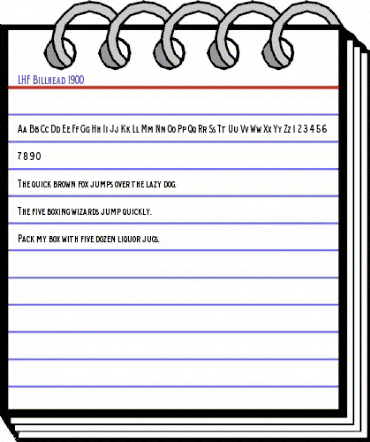 LHF Billhead 1900 Regular animated font preview