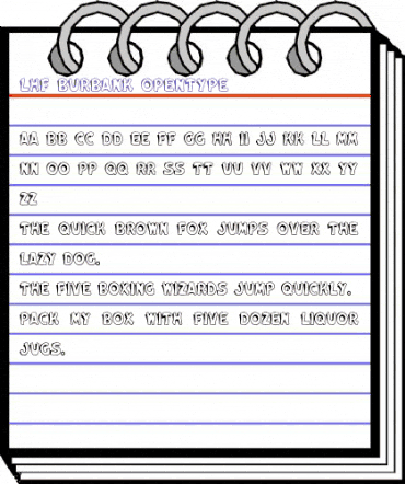 LHF Burbank Regular animated font preview
