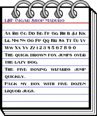 LHF Cigar Shop Maduro Regular animated font preview