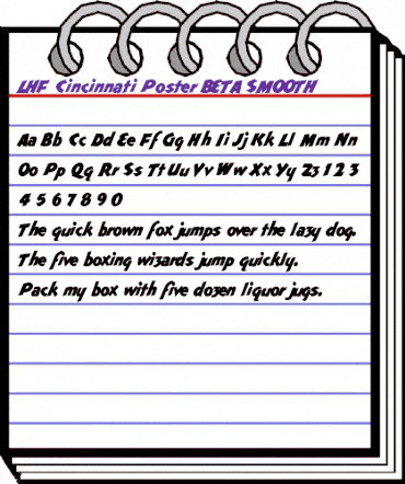 LHF Cincinnati Poster BETA Regular animated font preview