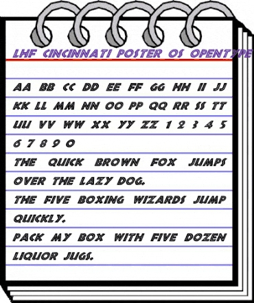 LHF Cincinnati Poster OS Regular animated font preview