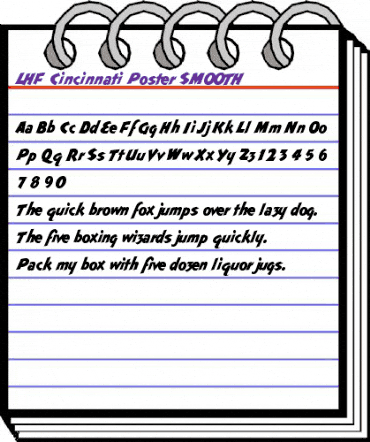 LHF Cincinnati Poster SMOOTH Regular animated font preview