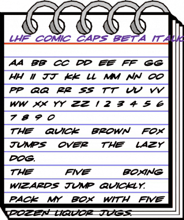 LHF Comic Caps BETA Regular animated font preview