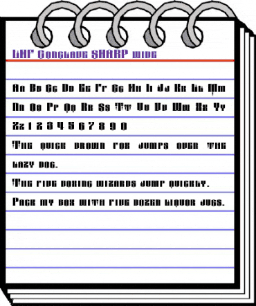 LHF Conclave SHARP wide Regular animated font preview