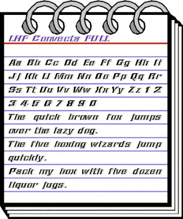 LHF Convecta Regular animated font preview