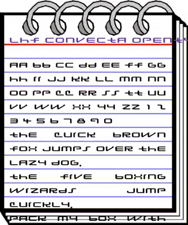 LHF Convecta Regular animated font preview