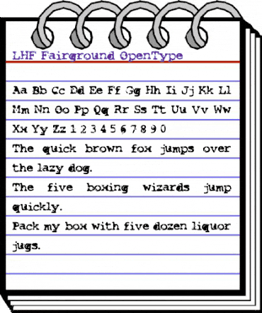 LHF Fairground Regular animated font preview