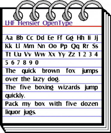 LHF Hensler Regular animated font preview