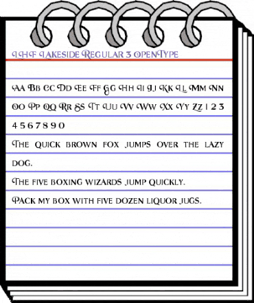 LHF Lakeside Regular 3 Regular animated font preview