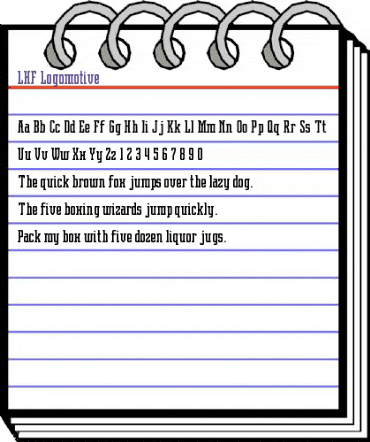 LHF Logomotive Regular animated font preview