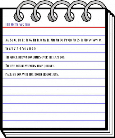 LHF Matthews Thin Regular animated font preview