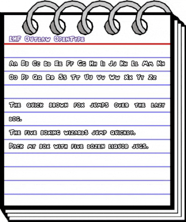 LHF Outlaw Regular animated font preview