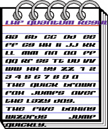 LHF Quantum Regular animated font preview