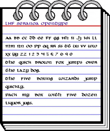 LHF Seranoa Regular animated font preview