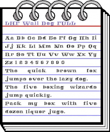 LHF Wall Dog FULL Regular animated font preview LHF Wall Dog FULL Regular animated font preview