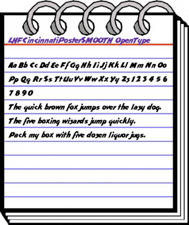 LHFCincinnatiPosterSMOOTH Regular animated font preview