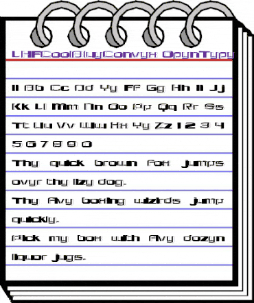 LHF Cool Blue Convex Regular animated font preview