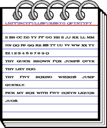 LHF Fancy Full Spurs Reg Regular animated font preview