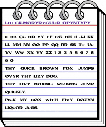 LHF Gilmore REGULAR Regular animated font preview LHF Gilmore REGULAR Regular animated font preview