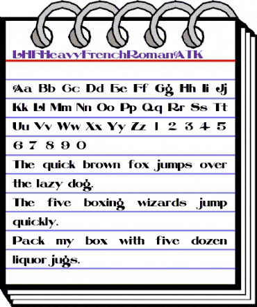 LHFHeavyFrenchRomanATK Medium animated font preview LHFHeavyFrenchRomanATK Medium animated font preview