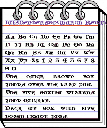 LHF Henderson Church Regular animated font preview