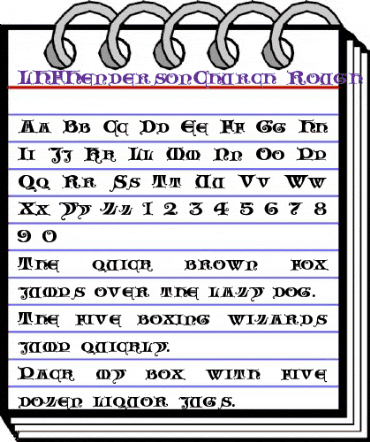 LHF Henderson Church Regular animated font preview
