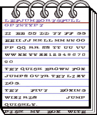 LHF Jumbo Reg FULL Regular animated font preview