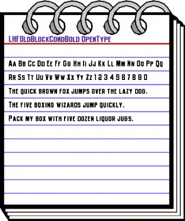 LHFOldBlockCondBold Regular animated font preview LHFOldBlockCondBold Regular animated font preview