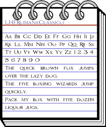 LHFRomanaClassico Regular animated font preview