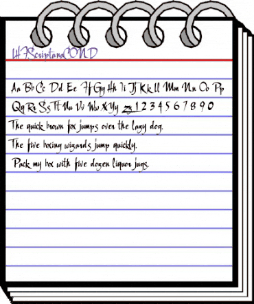 LHFScriptanaCOND Regular animated font preview