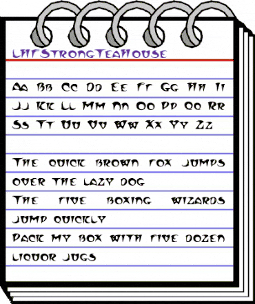 LHFStrongTeaHouse Medium animated font preview