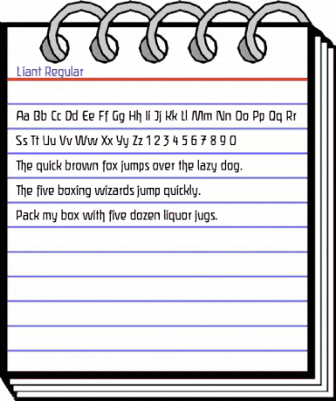 Liant Medium animated font preview