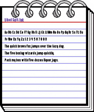 Libel Suit Ink Regular animated font preview
