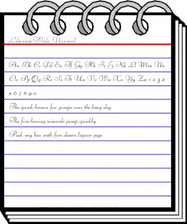 LiberateWide Normal animated font preview LiberateWide Normal animated font preview