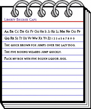 Liberty Becker Caps Regular animated font preview Liberty Becker Caps Regular animated font preview