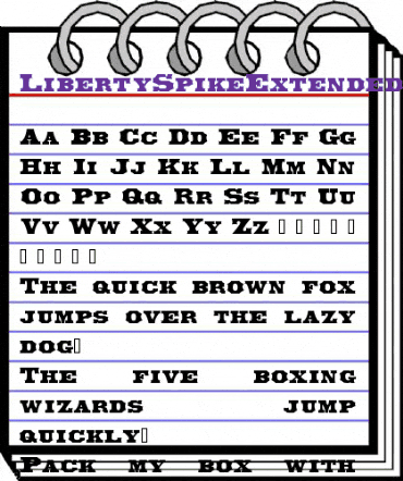 LibertySpikeExtended Regular animated font preview LibertySpikeExtended Regular animated font preview
