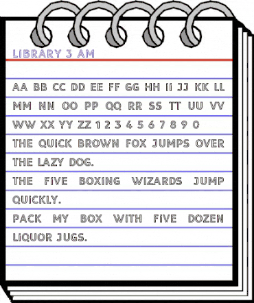 LIBRARY 3 AM Regular animated font preview LIBRARY 3 AM Regular animated font preview