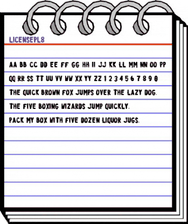 LicensePl8 Medium animated font preview