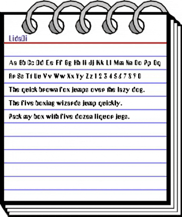 LidaDi Regular animated font preview
