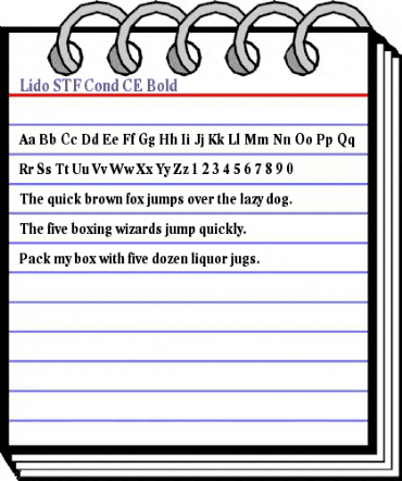 Lido STF Cond CE Bold animated font preview Lido STF Cond CE Bold animated font preview