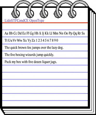 Lido STF CE Cond Regular animated font preview