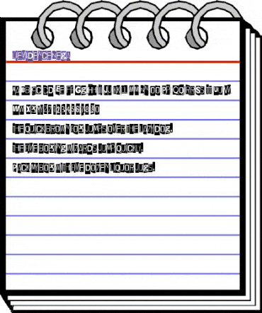 Lievidence Nega Regular animated font preview