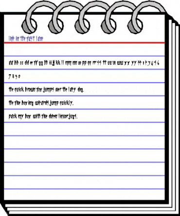 Life In The Fast Lane Regular animated font preview