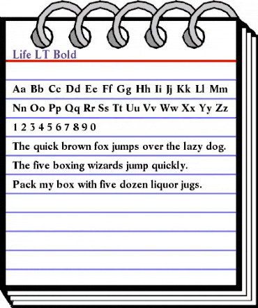 Life LT Roman Bold animated font preview