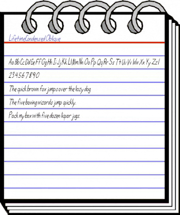 LifetimeCondensed Oblique animated font preview LifetimeCondensed Oblique animated font preview